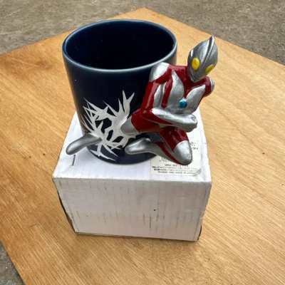 Imagen de Bandai Ultraman Real Pose Mug Cup Kick 1995
